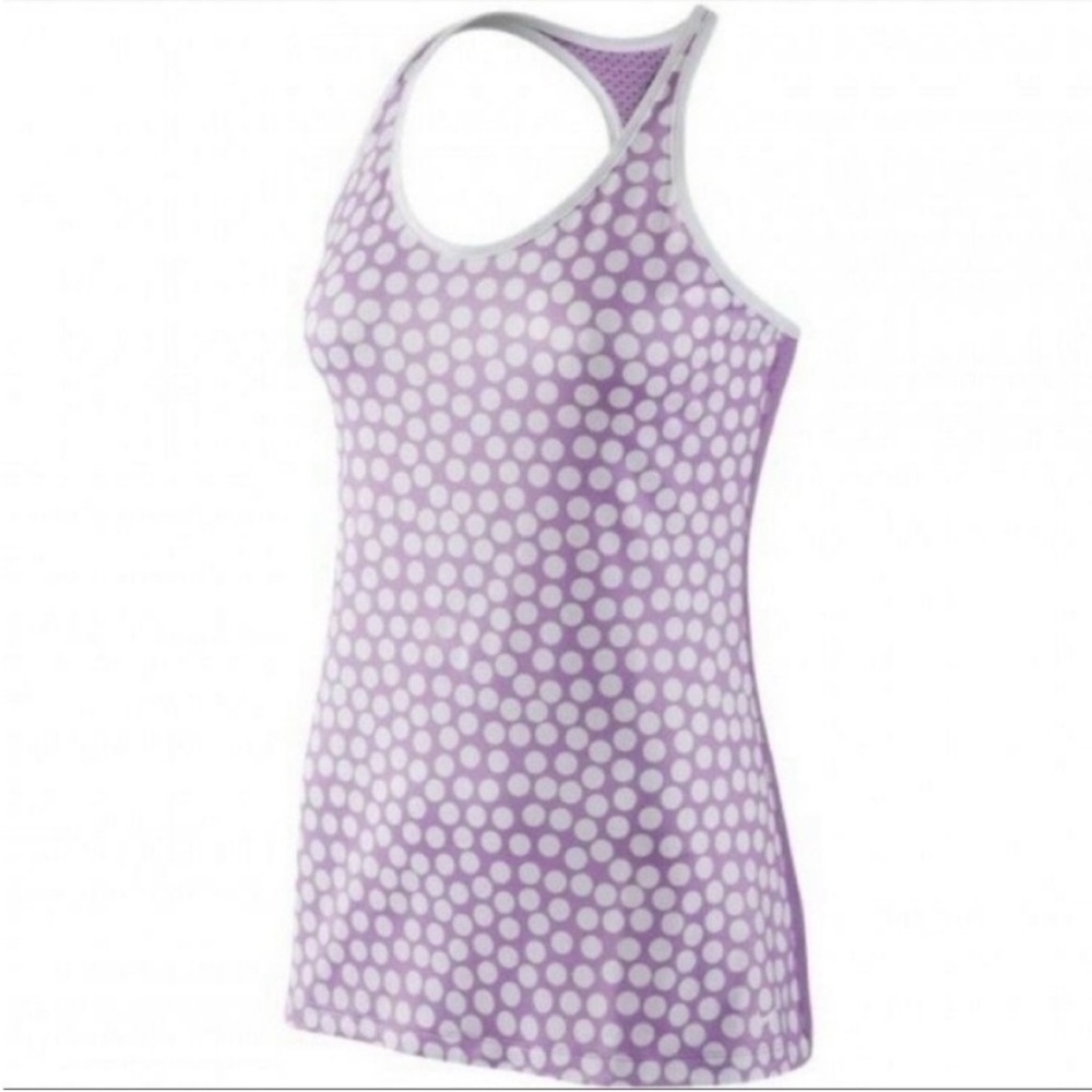 Nike purple polka dot performance tank top